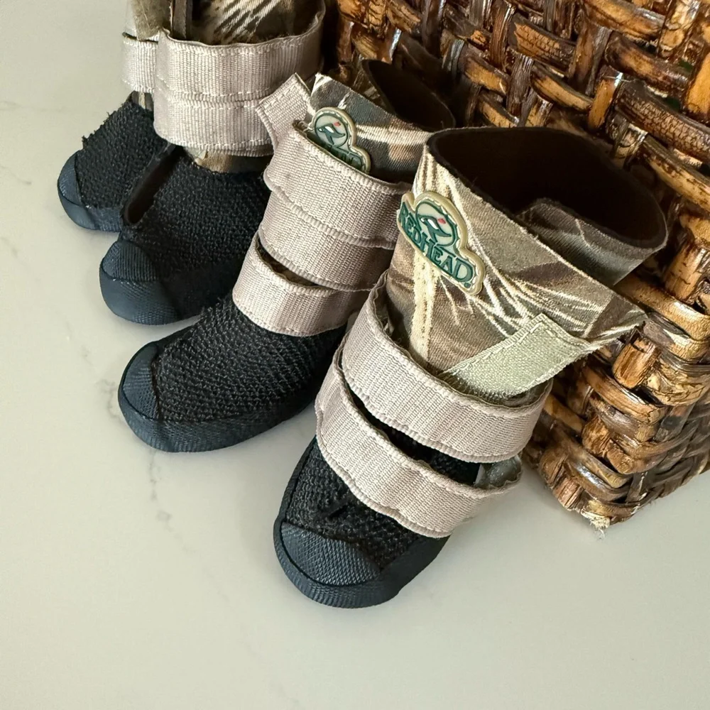 Red Head Camo Dog Shoes SZ M